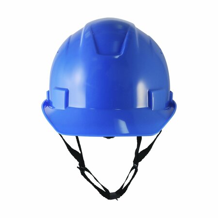 Ge Vented Full Brim Hard Hat, 4-Point Adjustable Ratchet Suspension, Blue GH326B